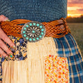 Boho Western Style: Patchwork Dresses, Statement Cowgirl Hats & Pink Cowboy Boots