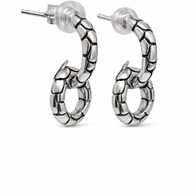 Sterling Silver Two Piece Snake Skin Earrings