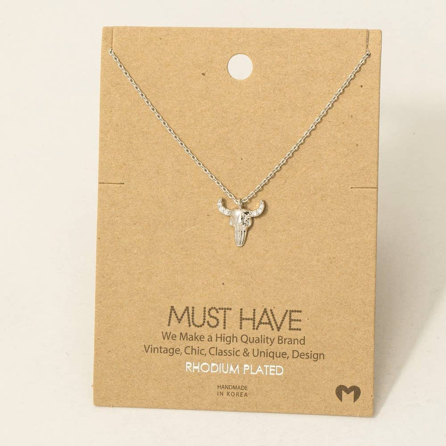 Gold Dipped Buffalo Head Necklace