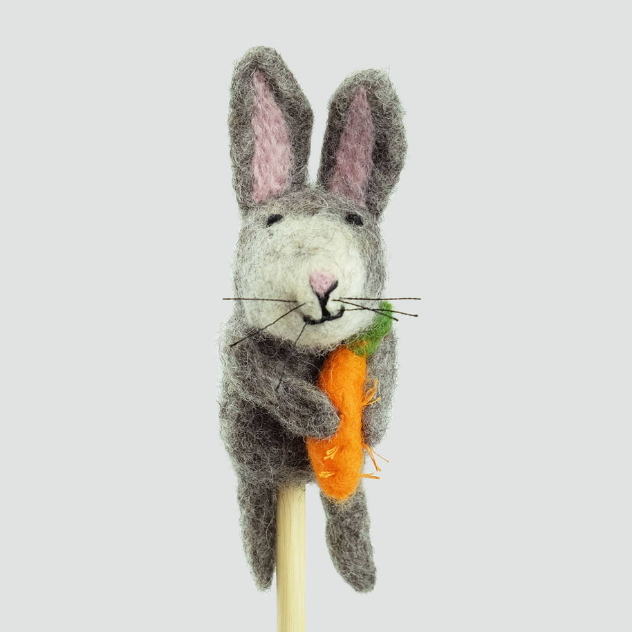 Finger Puppets - Gray Bunny