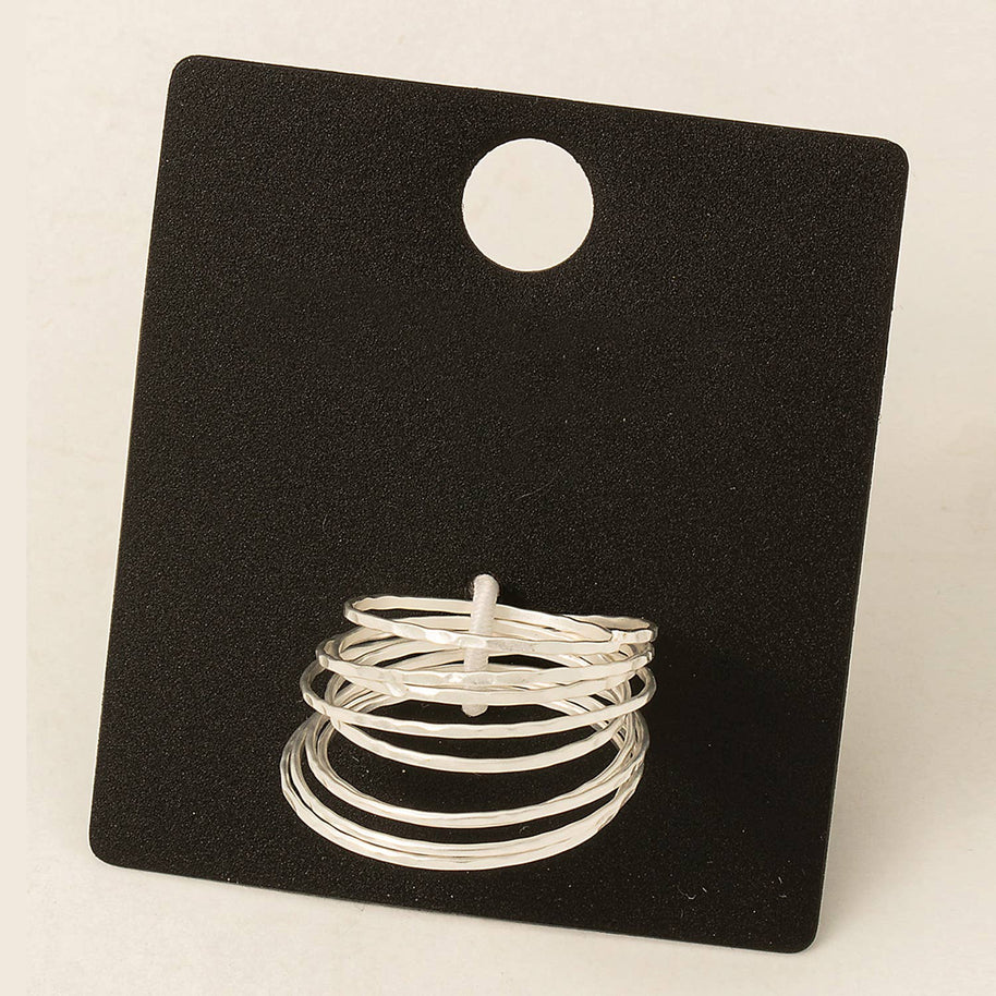 Gold Dipped Coiled Band Rings Set