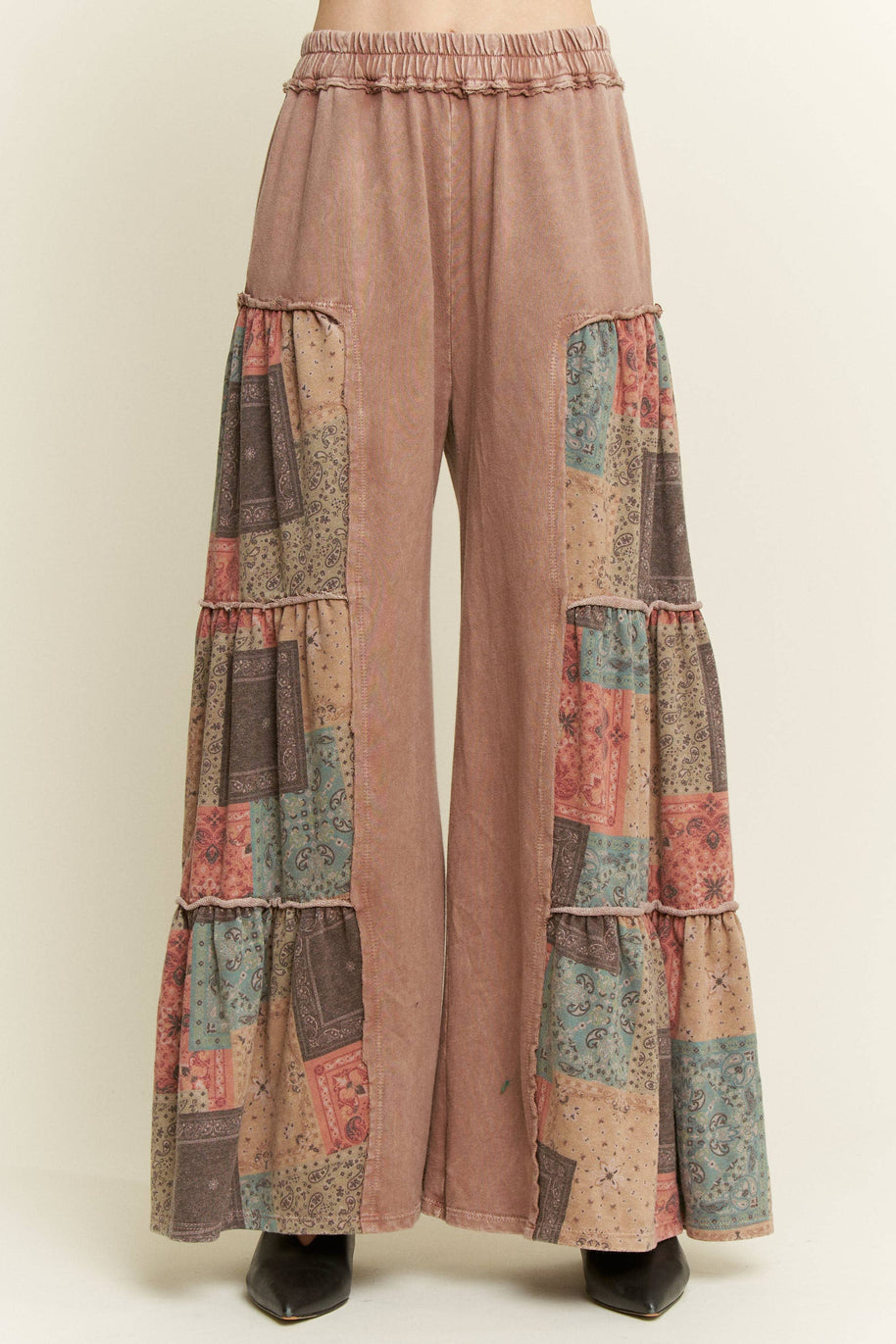 Tiered Boho Wide Leg Pants