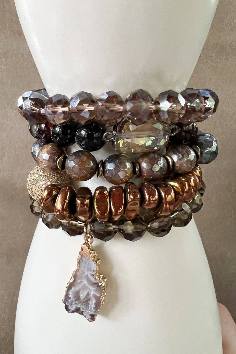 Zambia Bracelet Set Dark Natural