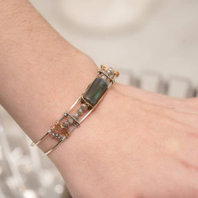 Labradorite Stacking Cuff Bracelet