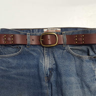 Genuine Studded Leather Belt