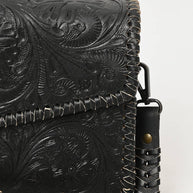 Black Leather Crossbody/Wallet