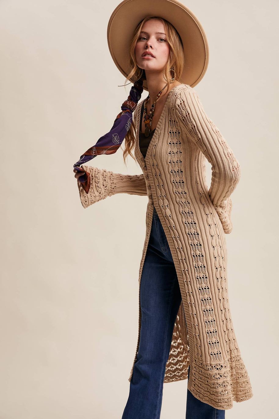 Crochet Longline Cardigan / Duster