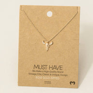 Gold Dipped Buffalo Head Necklace