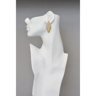 Geometric brass post earrings