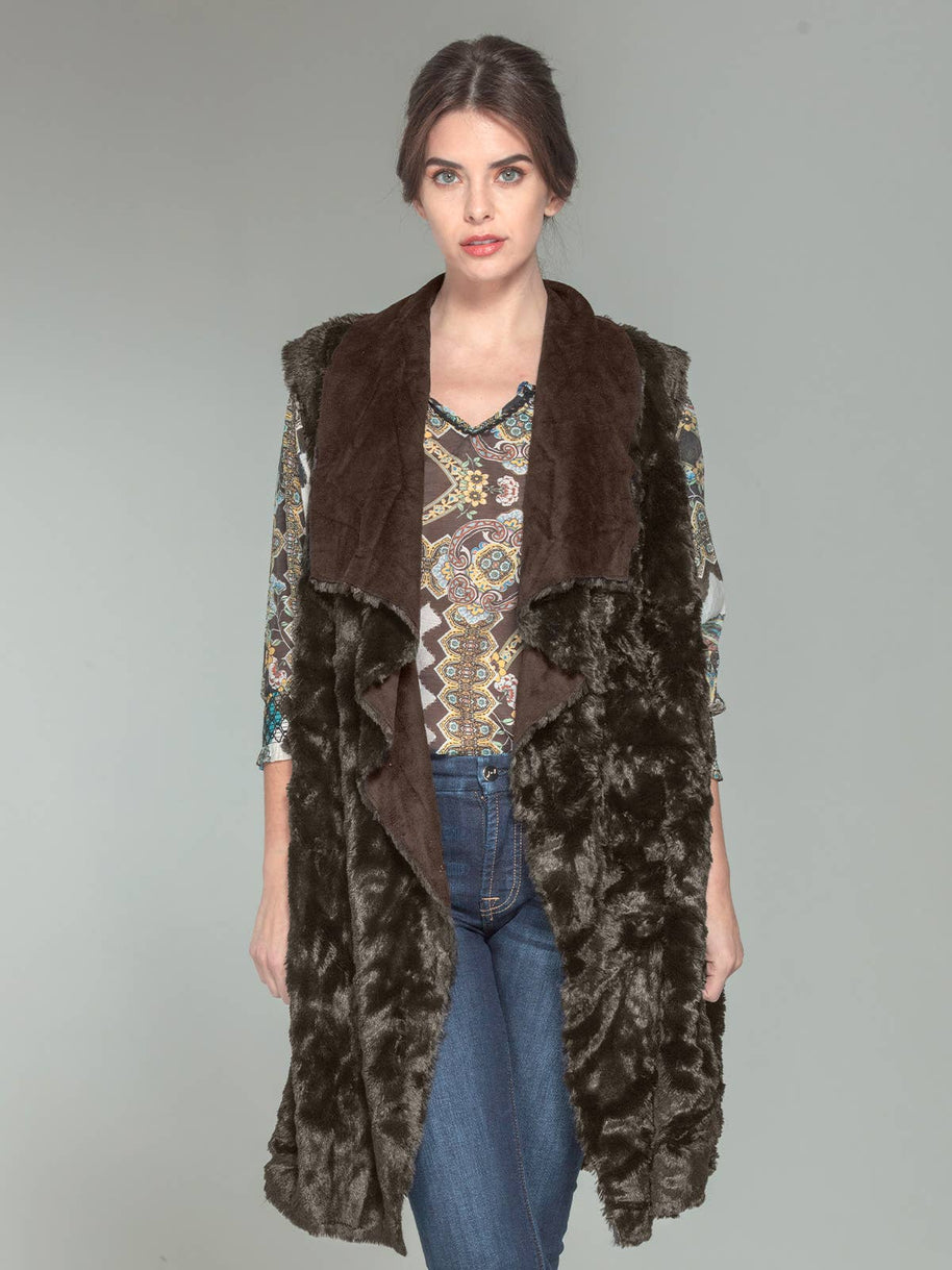 Faux Suede/Fur Vest
