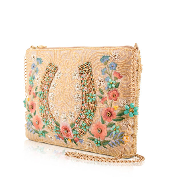 Iron Luck Hand-Beaded Crossbody Bag
