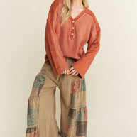 Tiered Boho Wide Leg Pants