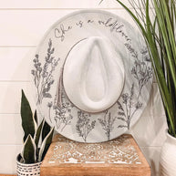 Engraved Floral Hat