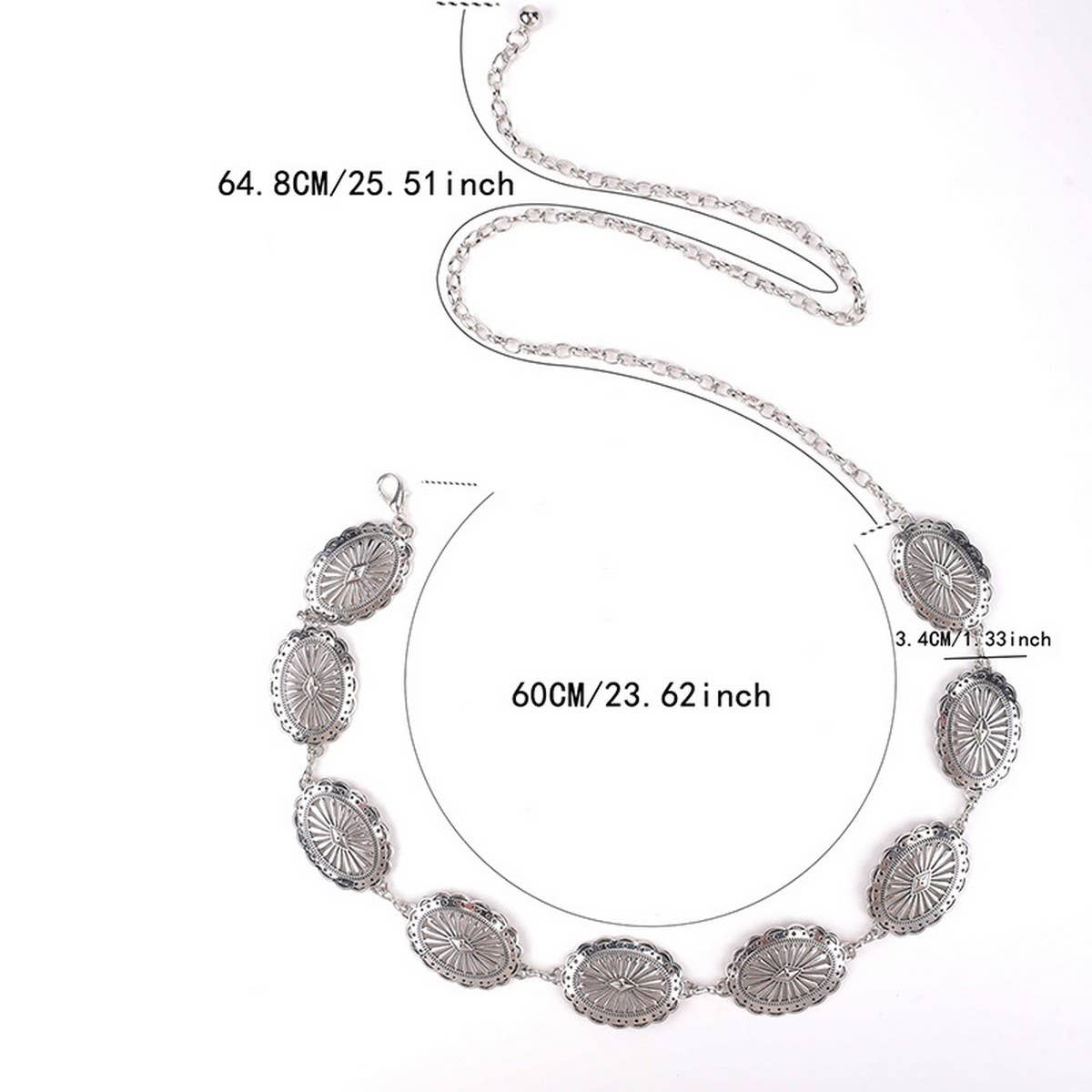 Hollow Carving Concho Belt