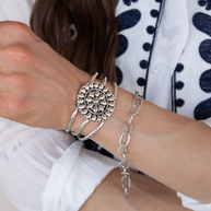 Sterling Concho Cuff