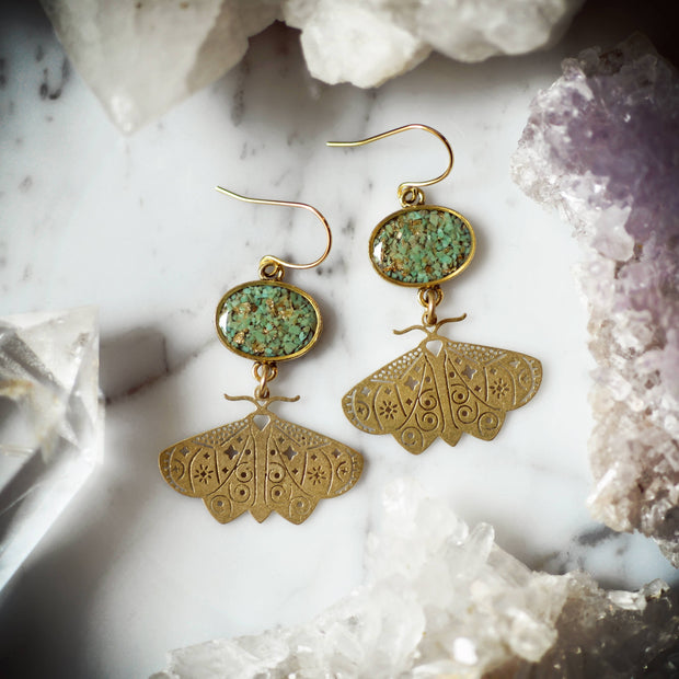 Crushed Moth Earring