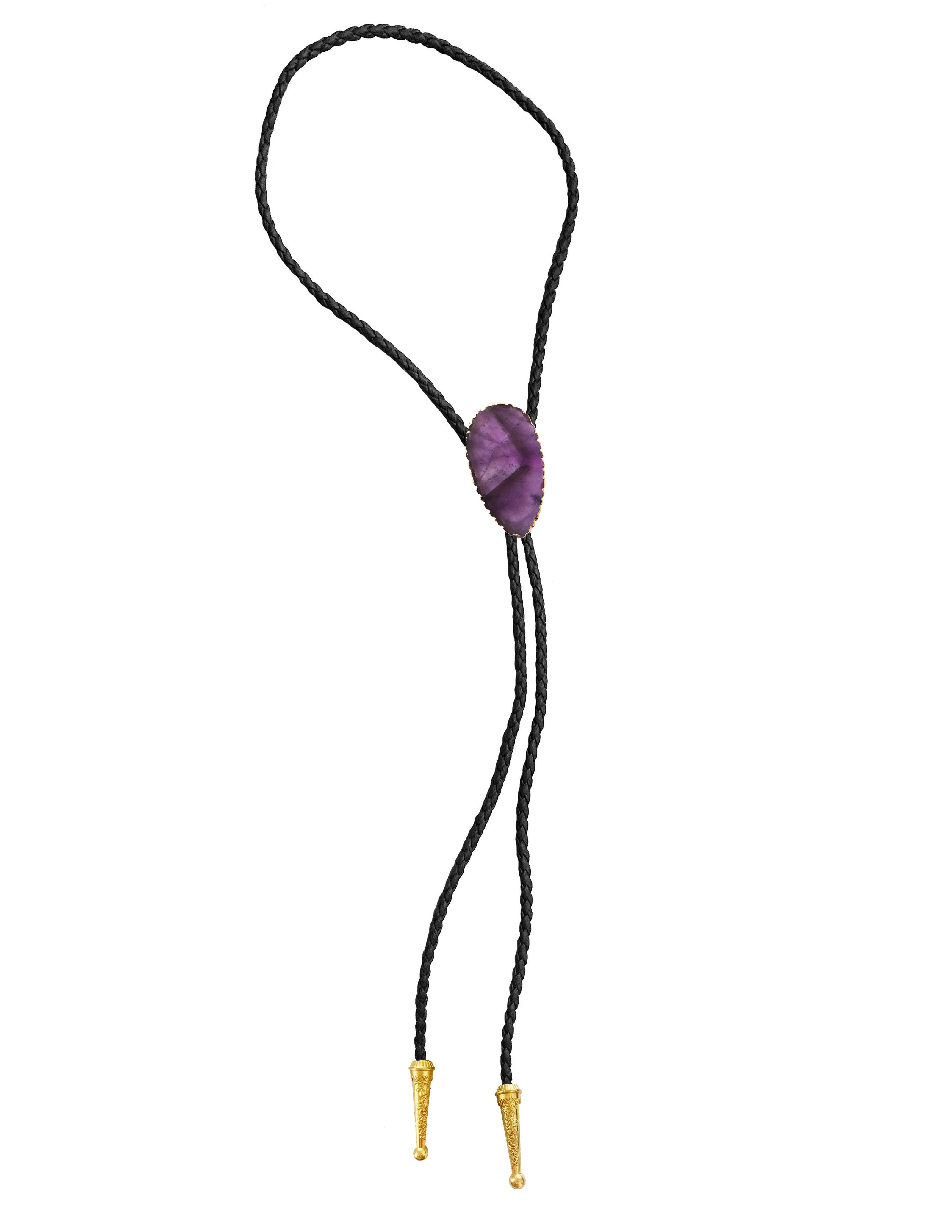 Gemstone Bolo Tie - Amethyst