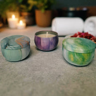 Small Tin Candles - Great for next to bath or small spaces!