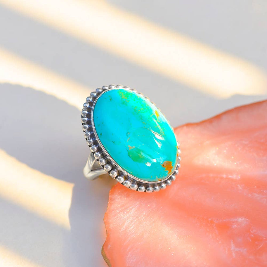 Mohave Turq. Earthcrest Talisman 925 Ring