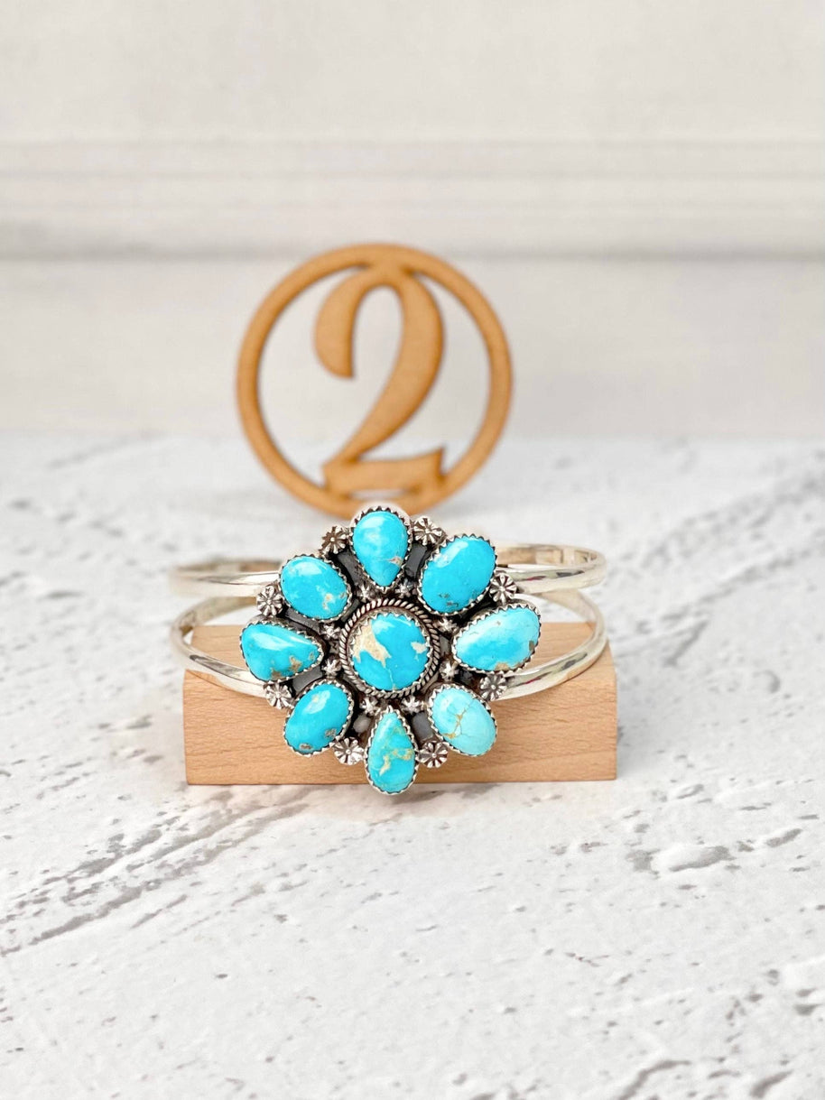 White Water Turquoise Cuff Bangles