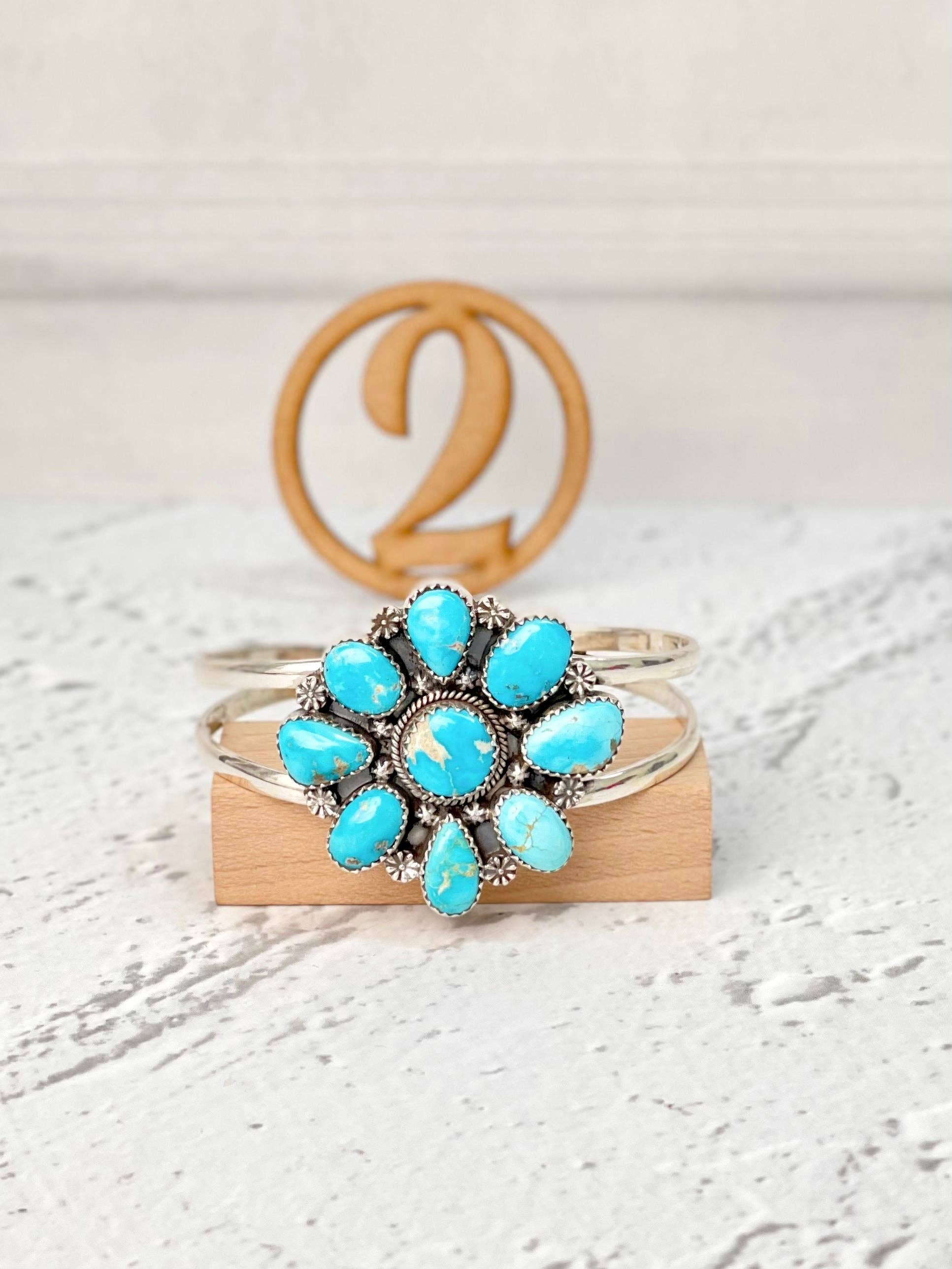 White Water Turquoise Cuff Bangles