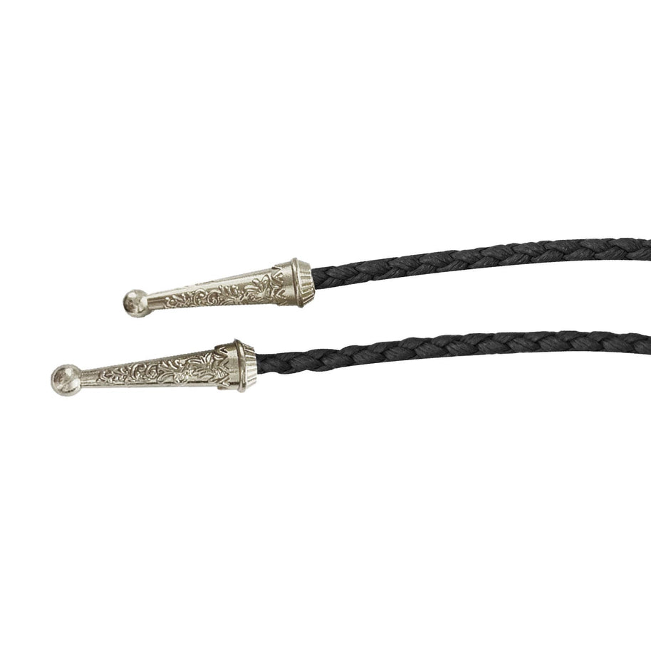 Emerald Bolo Tie, Silver Accents