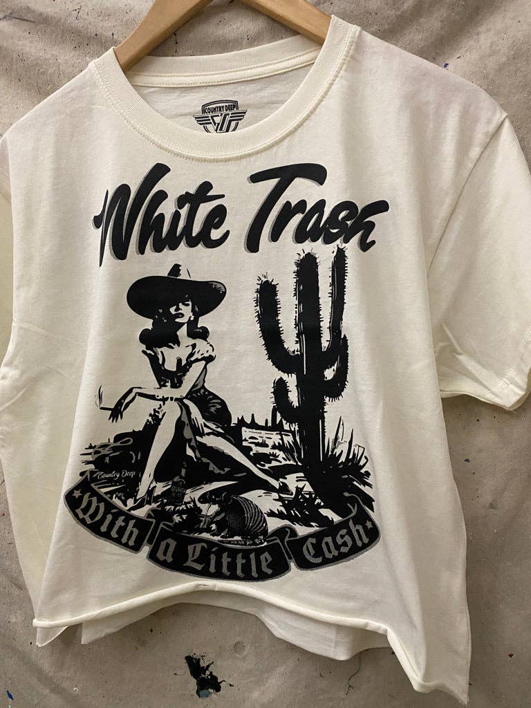 White Trash Relaxed Crop T-Shirt