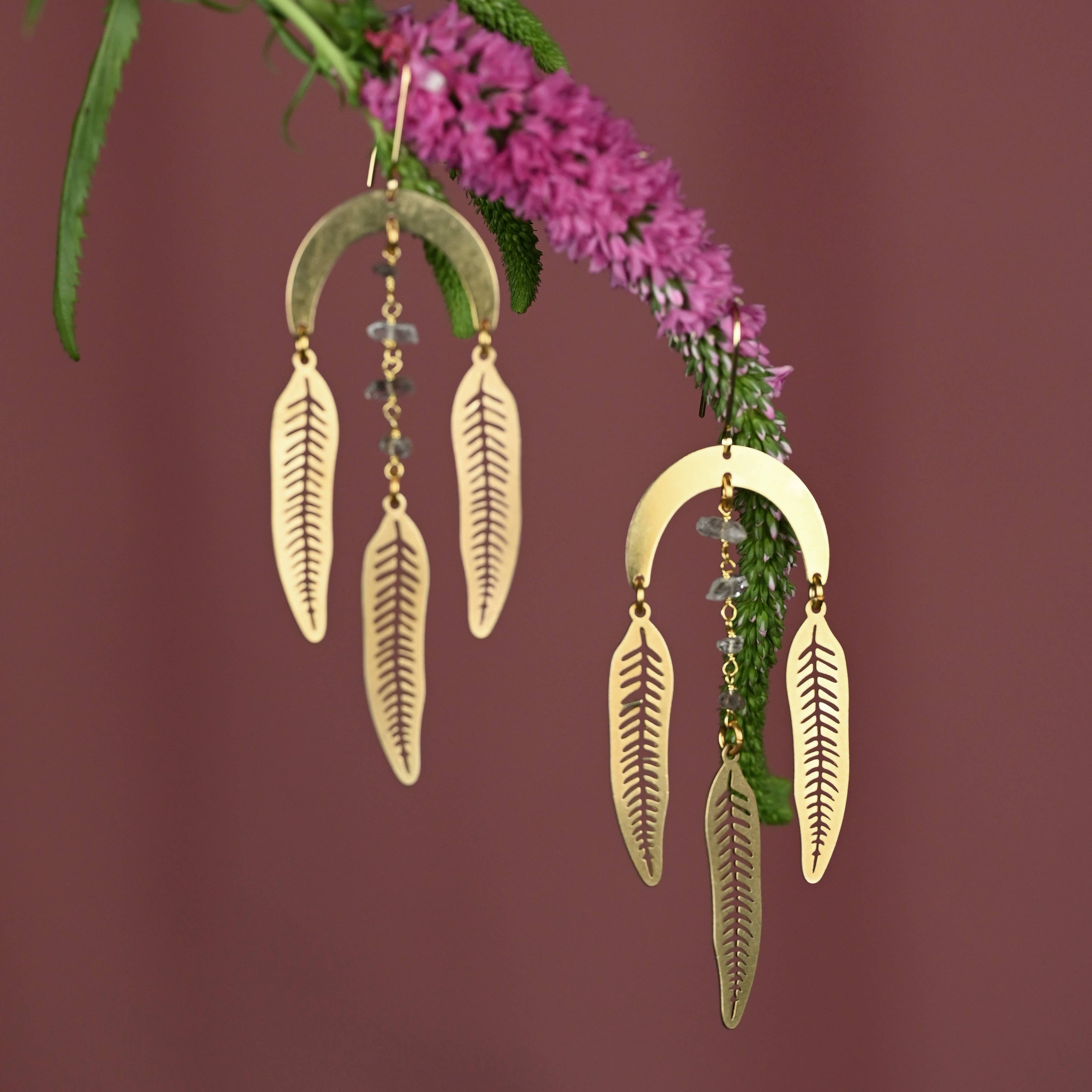 Nature Goddess Herkimer Diamond Earrings