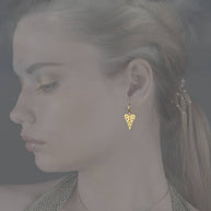 Brass Heart Huggie Earrings