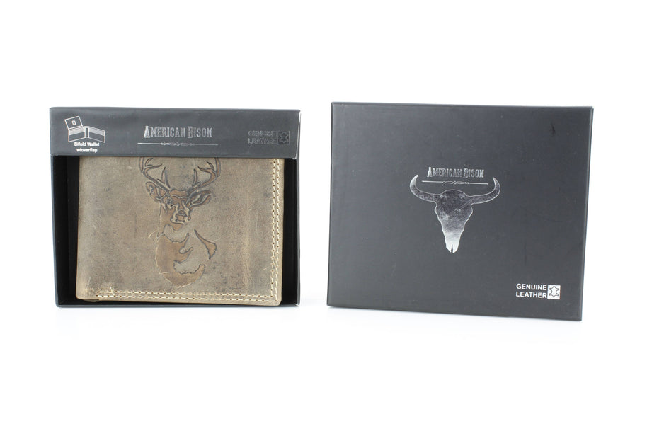 Men’s Bi-Fold Wallet with Deer