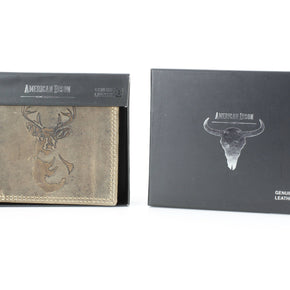 Men’s Bi-Fold Wallet with Deer