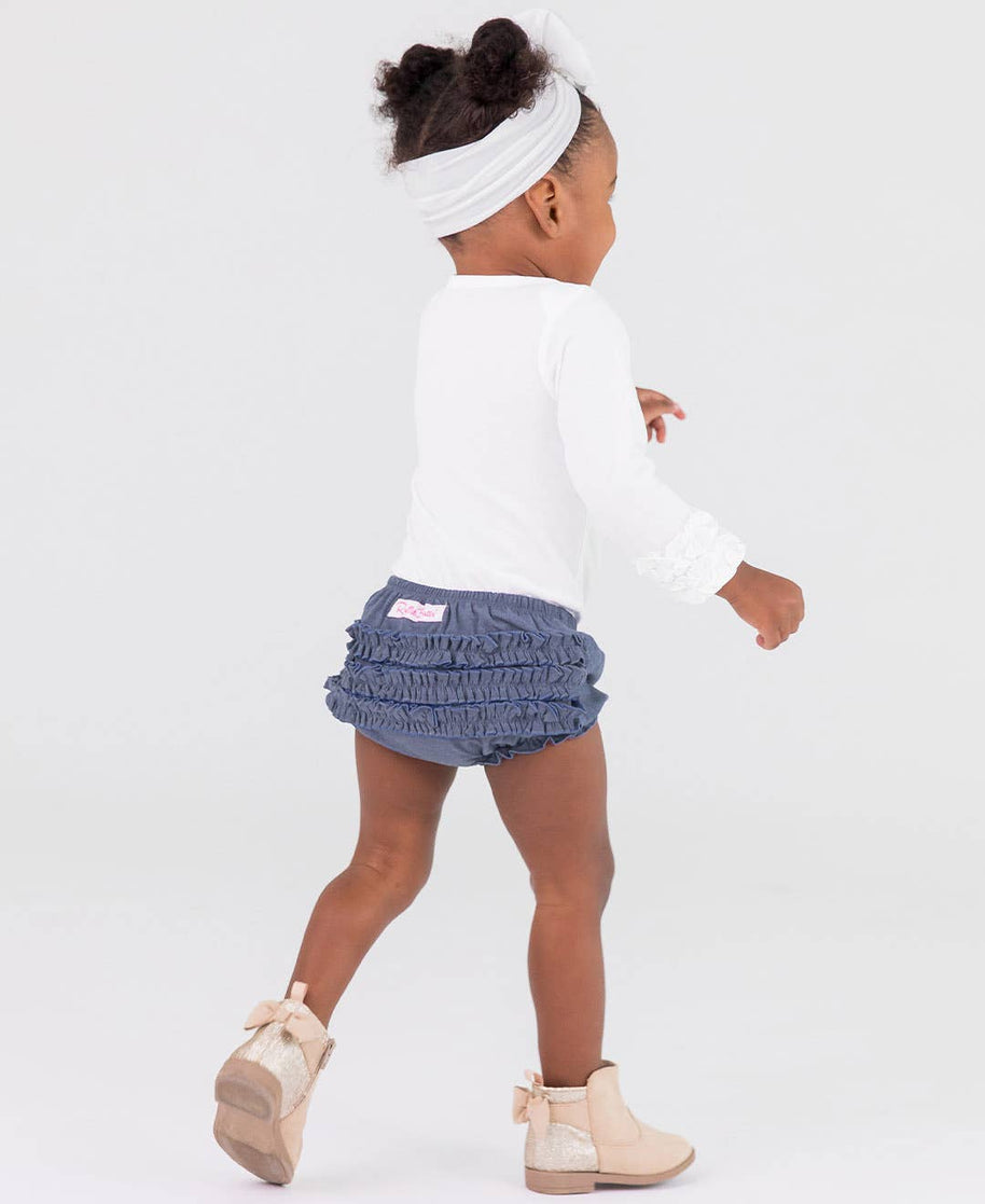 Denim Knit RuffleButt Bloomer