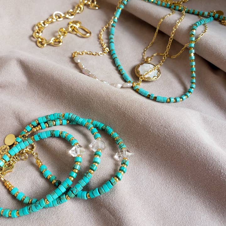 North Star Turquoise Herkimer Bracelet