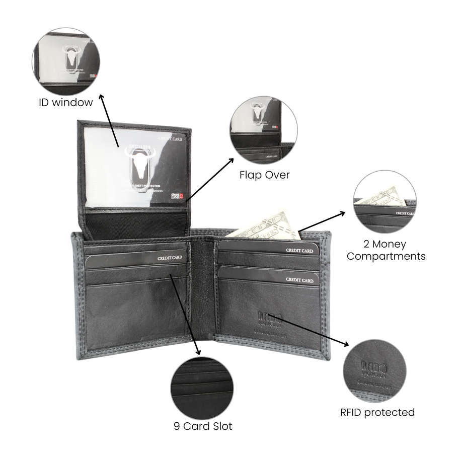 Men’s Bi-Fold Wallet with Praying Cowboy Emboss