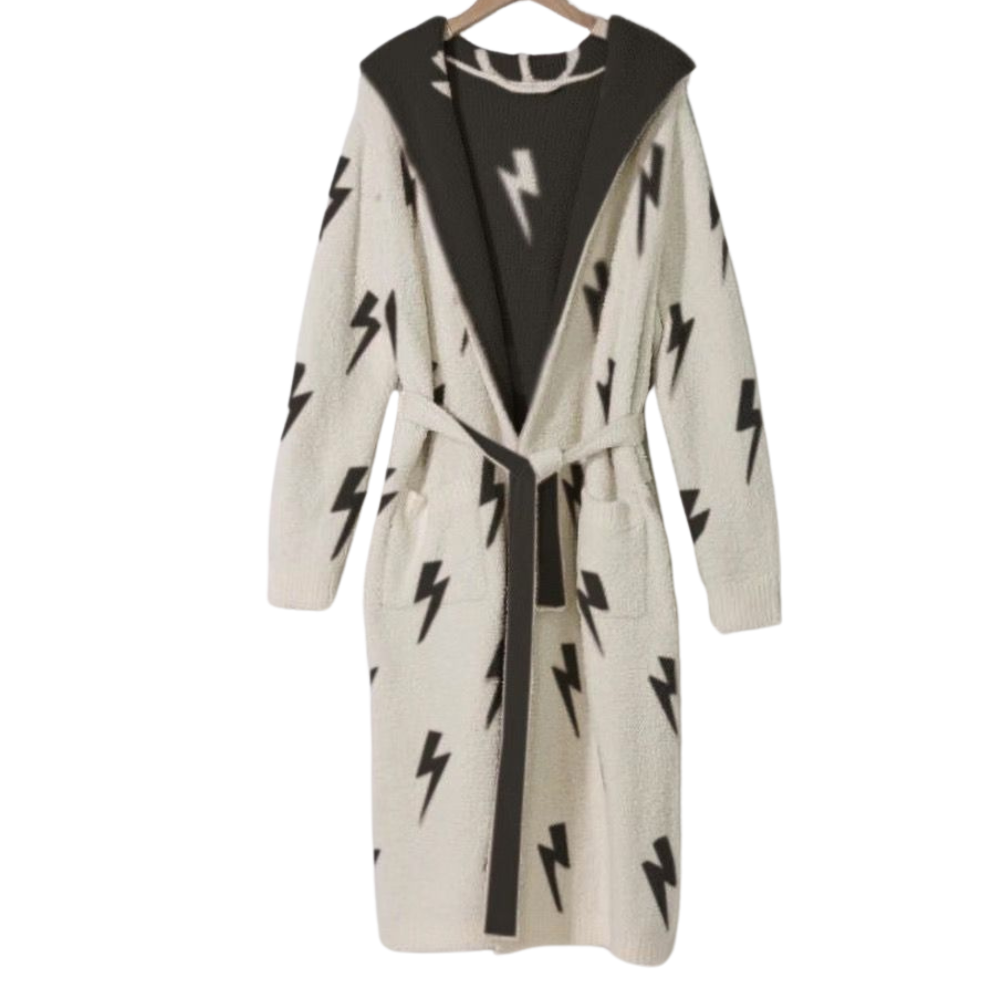 New Hooded Lightning Bolt Luxe Robe
