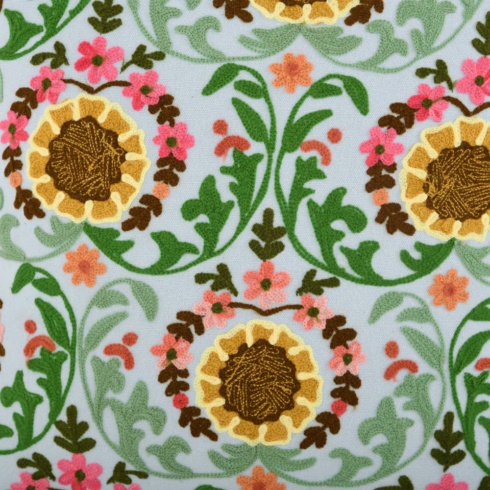 Crossflower Puzzle Pillow 18x18
