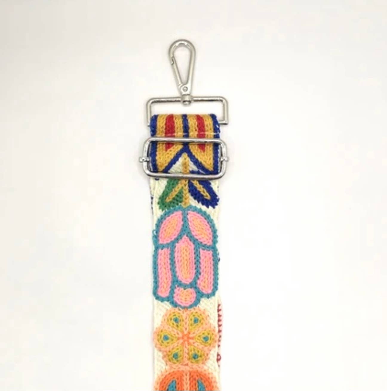 Textured Floral Adjustable Purse Strap