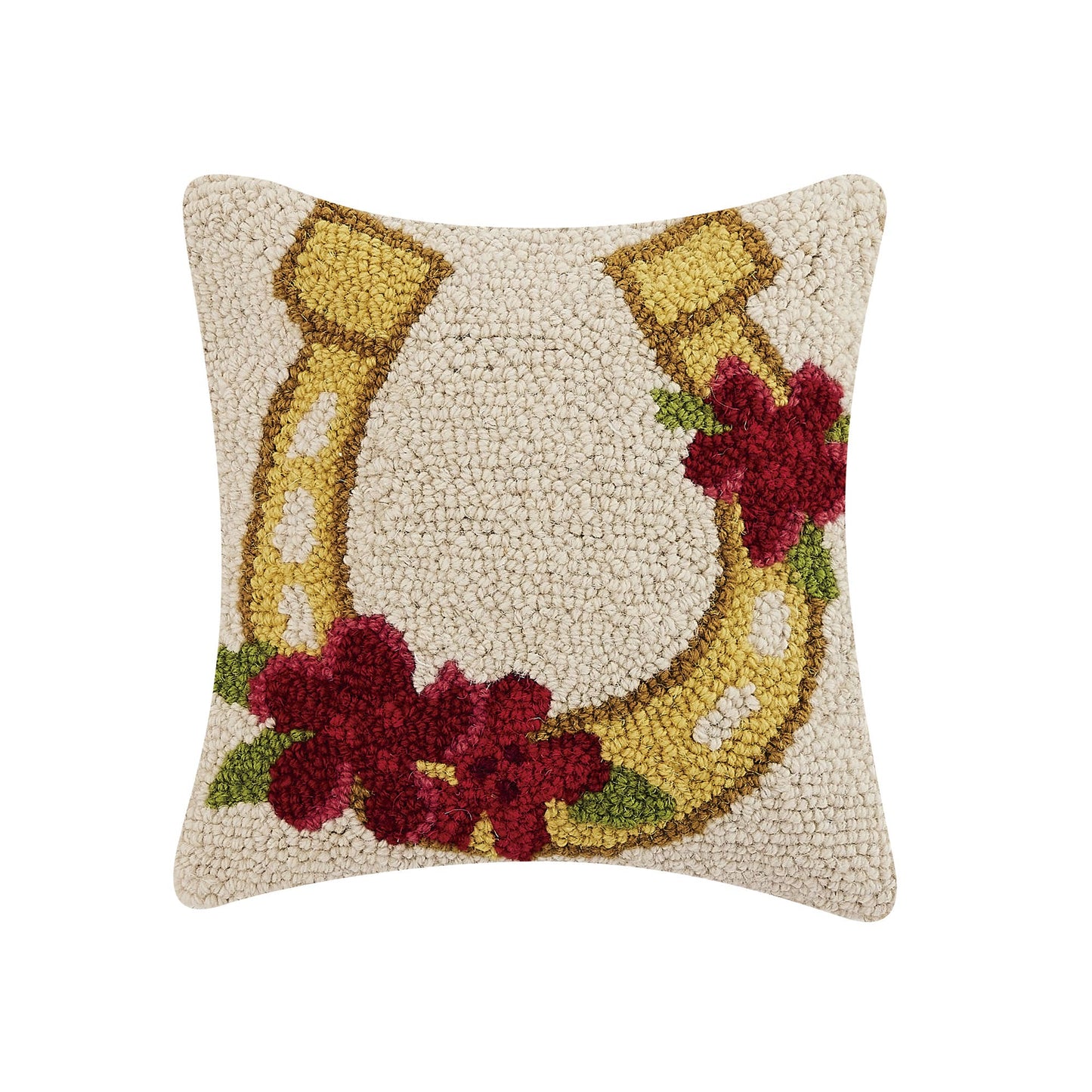Gold Horseshoe Hook Pillow