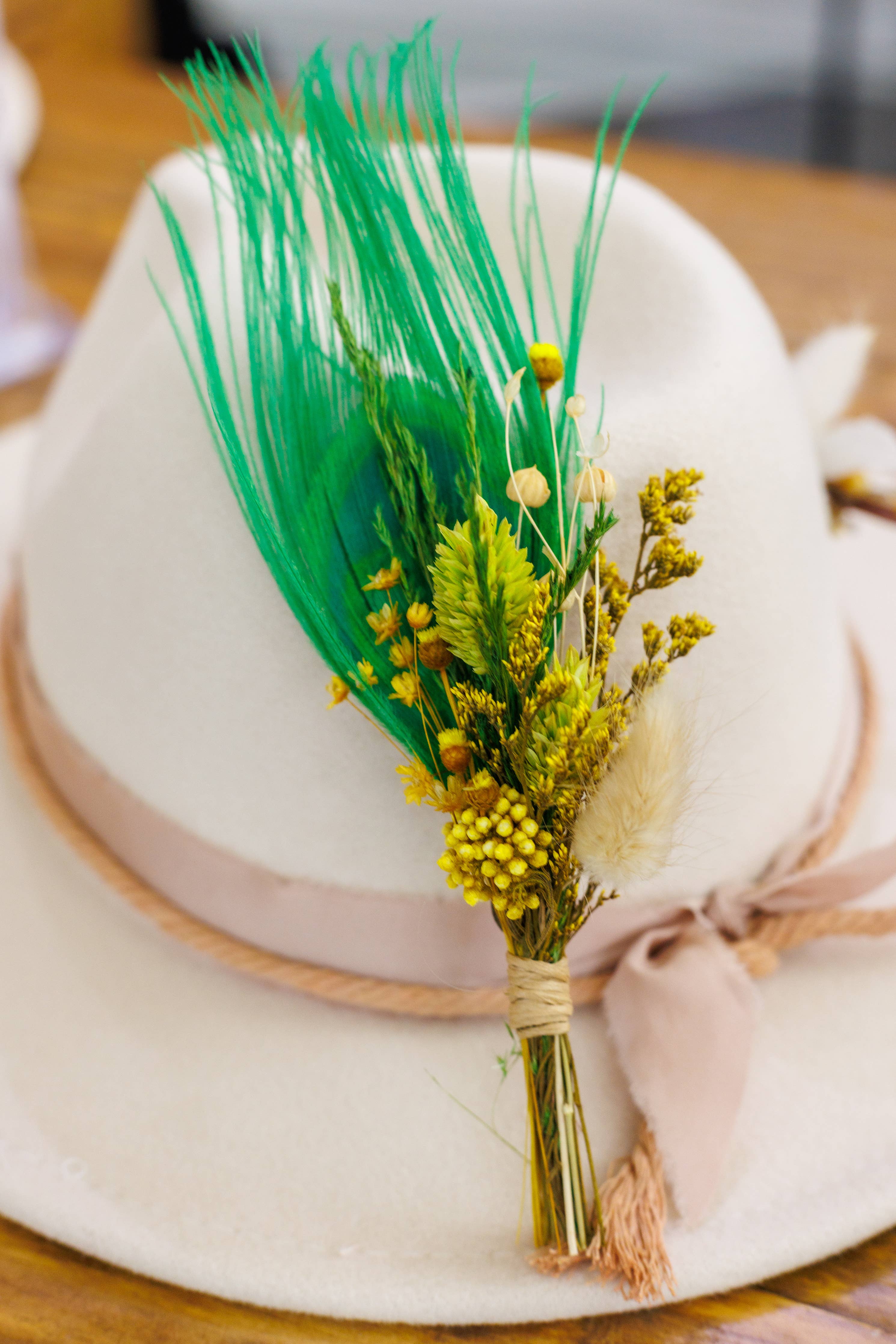 Florals and Feathers Hat pins - Bold Colors