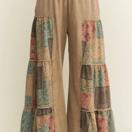 Tiered Boho Wide Leg Pants