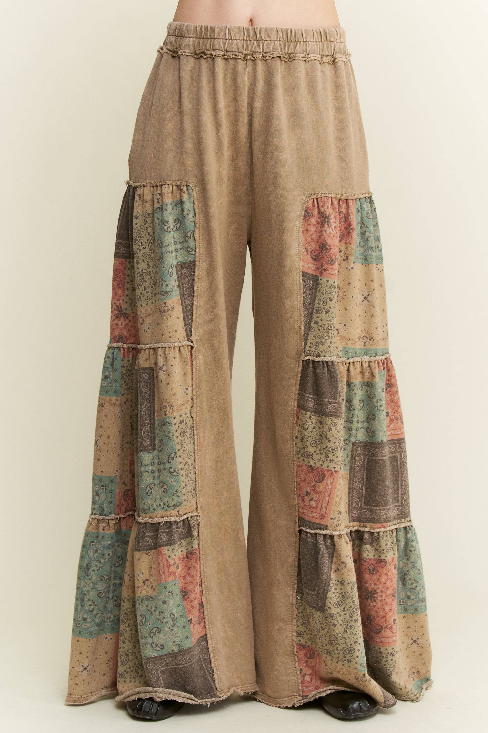 Tiered Boho Wide Leg Pants