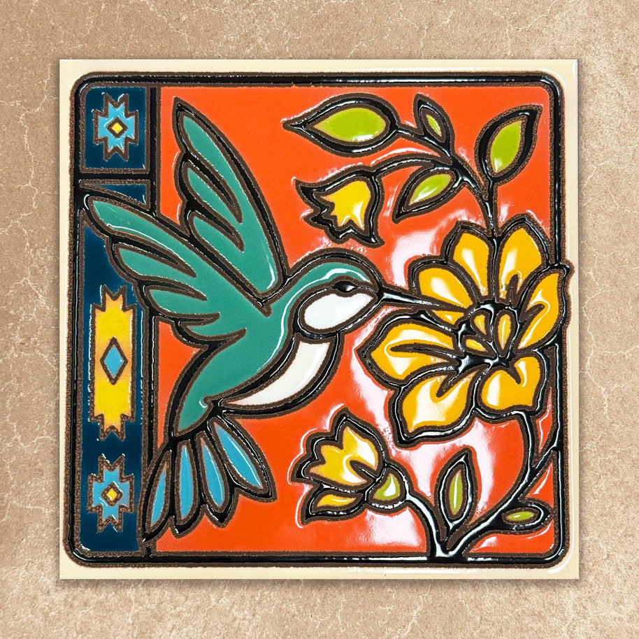 Southwest Hummingbird Tile (7857)