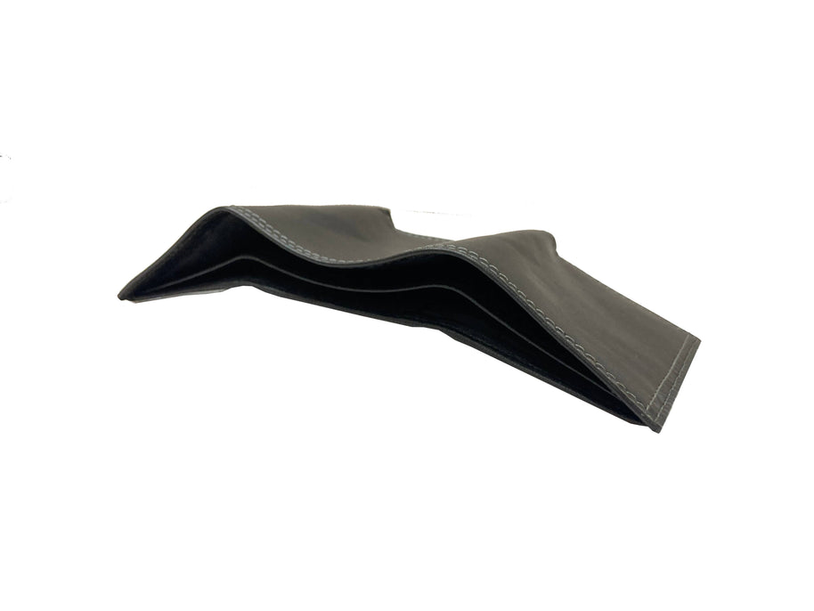 Double Stitch Leather Trifold Wallet