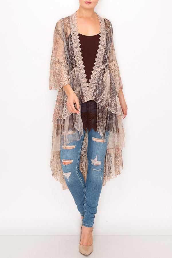High-Low Lace Duster
