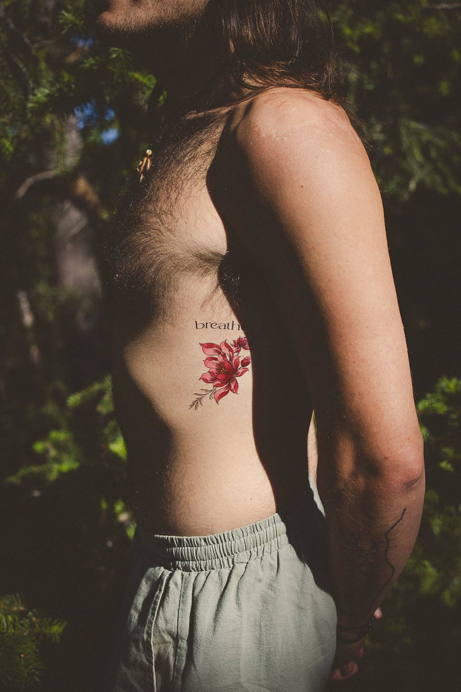 Tiny Intentions Breathe Lotus Tattoo