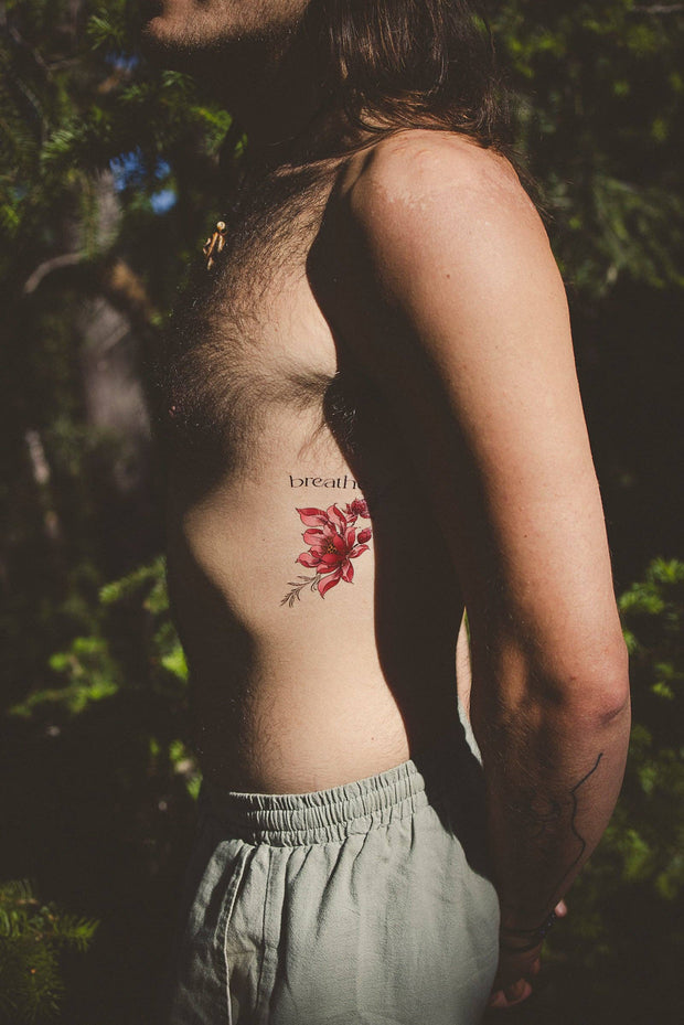 Tiny Intentions Breathe Lotus Tattoo