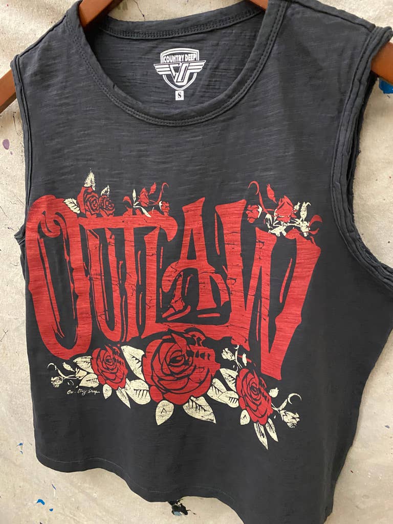 Outlaw  Muscle Crop Top