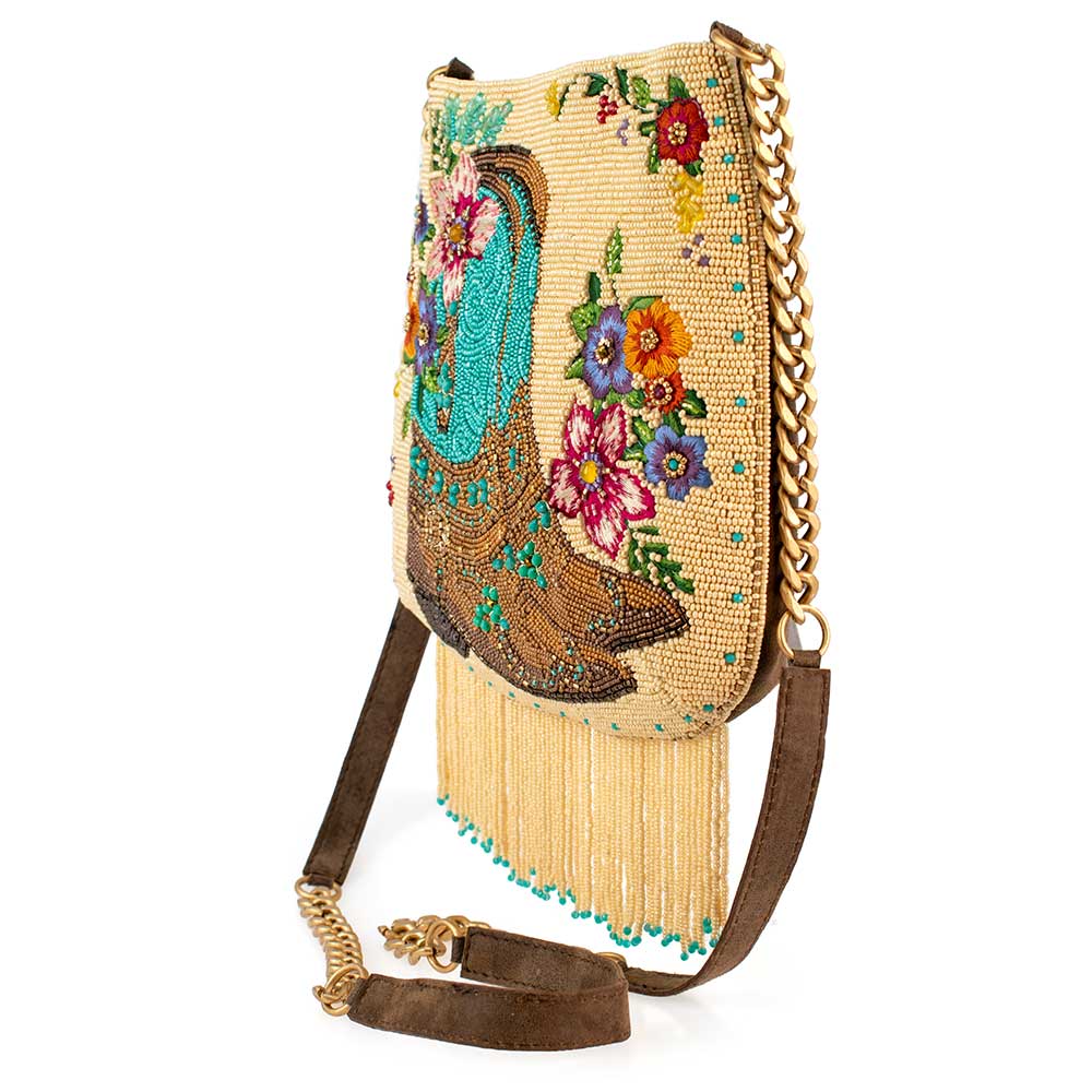 Hand-Beaded Cowboy Boots Crossbody