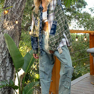 Vintage Washed Plaid Shirt