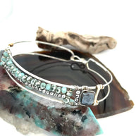 Handmade Get in Line Crystal Cuff Bracelet